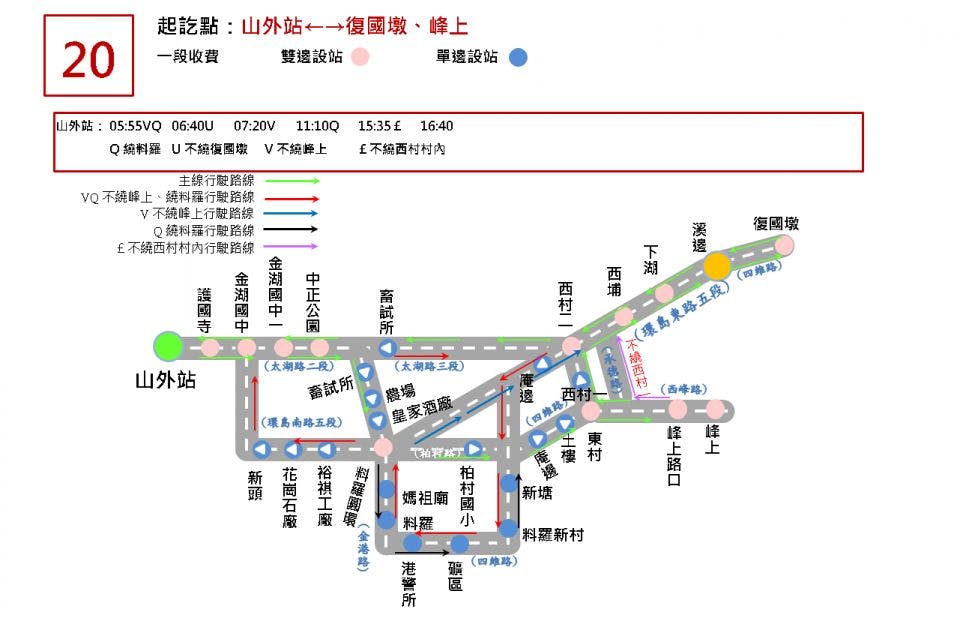 20 skip FengshangRoute Map-金門 Bus