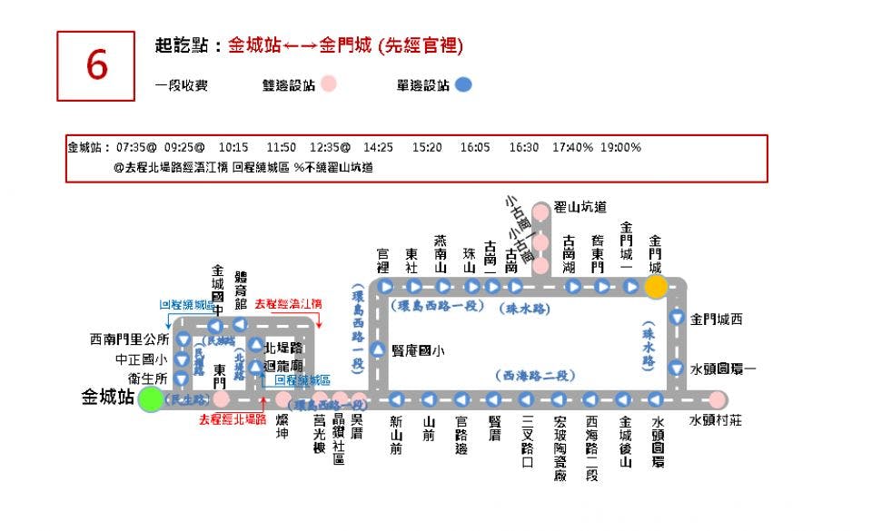 6Route Map-金門 Bus