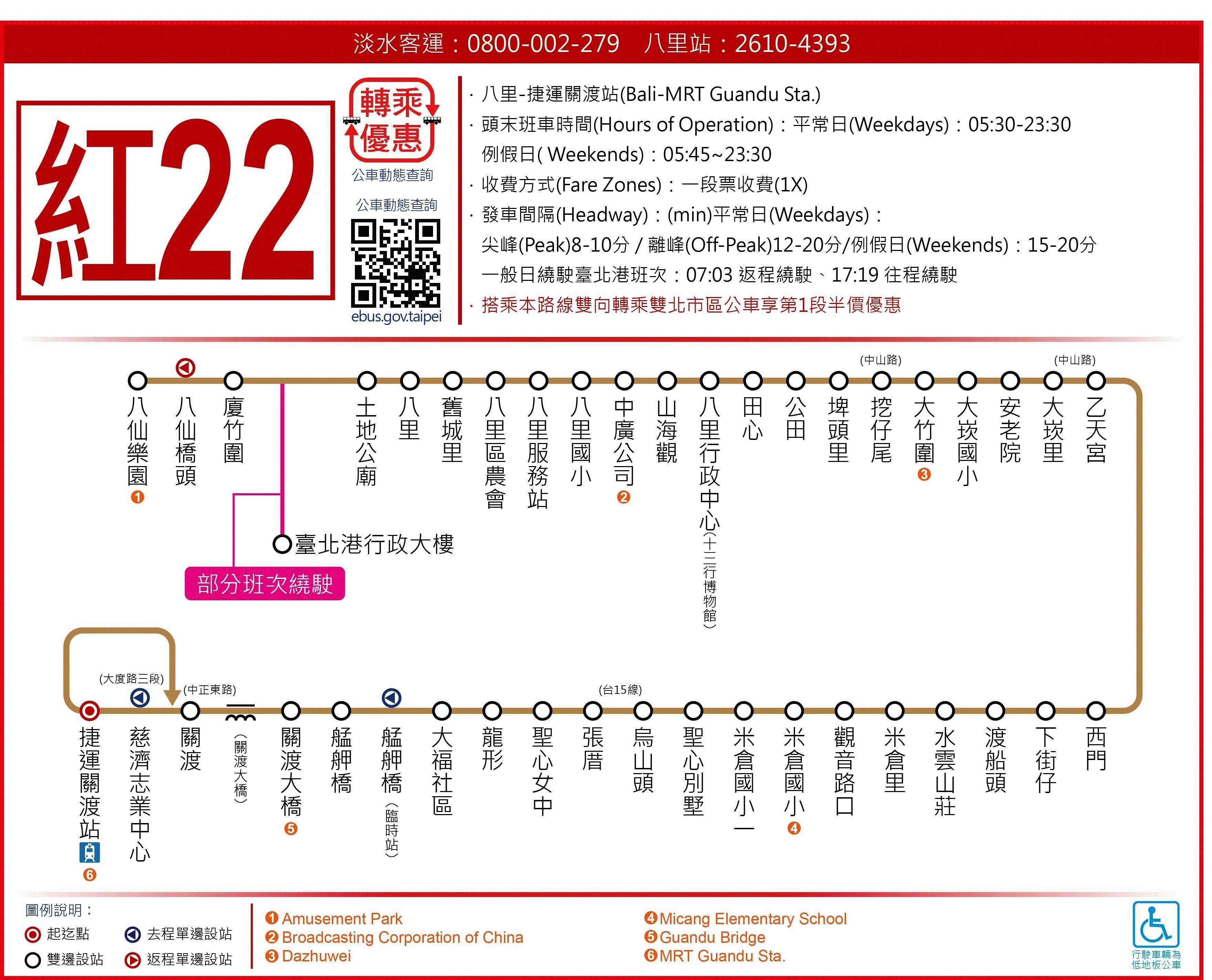 R22Route Map-新北市 Bus